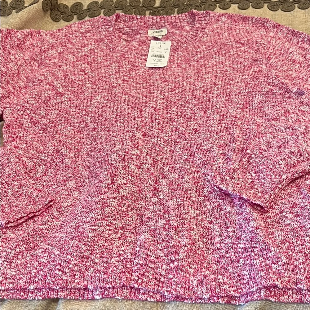 J. Crew Crisp Berry Crewneck Beach Sweater/NWT/M - Picture 4 of 10